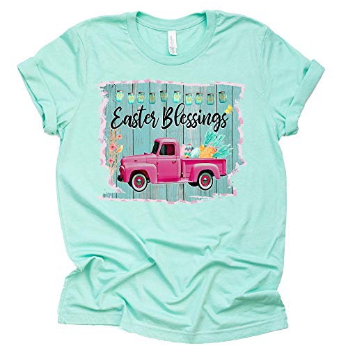 Easter Blessing Vintage Truck Shirt – Women’s Casual Tee
