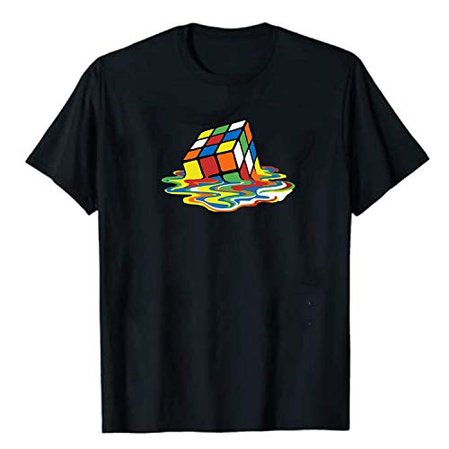 Melted Rubik Cube T-Shirt - Graphic Casual Short Sleeve