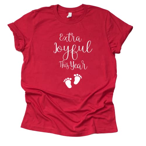 Extra Joyful This Year T-Shirt | Christmas Pregnancy Tee