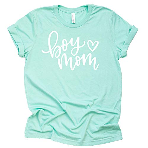 Boy Mom Casual Cotton Graphic Tee - 7 Colors Available