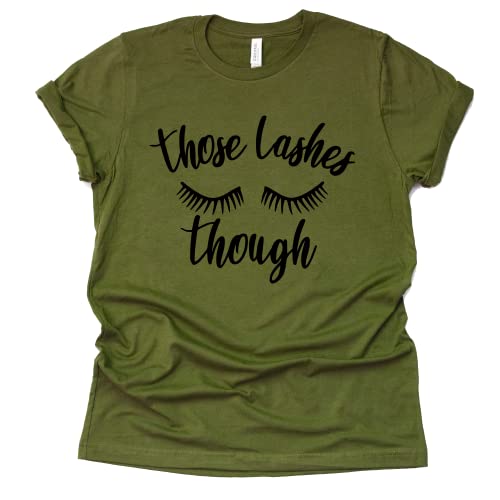 Women's Eyelash Graphic Shirt - Trendy Black Makeup Tee