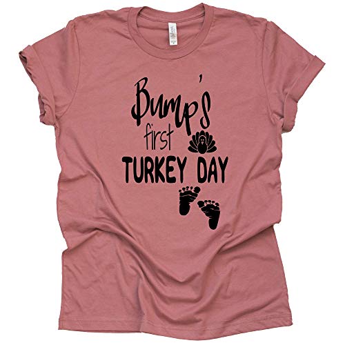 Bump's First Turkey Day Shirt - Pregnancy Announcement Tee