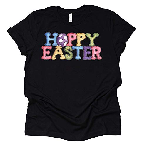 Hoppy Easter Graphic Tee for Women – Fun Short Sleeve Shirt