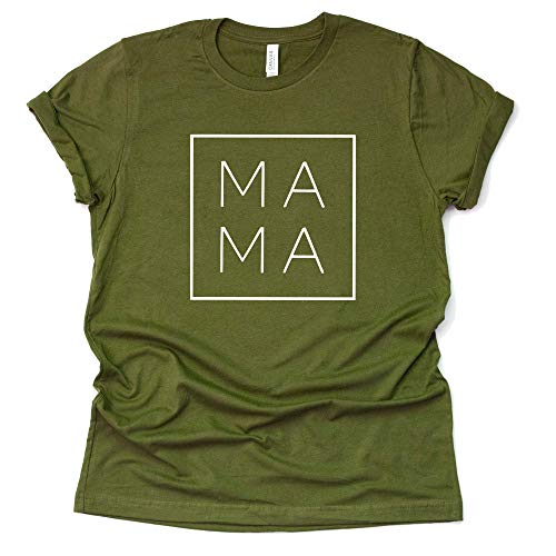 Mama Square T-Shirt Casual Letter Print Tee
