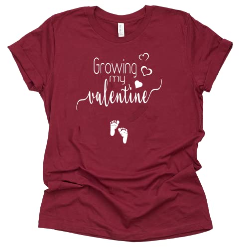 Growing My Valentine Shirt - Cute Pregnancy Announcement Tee