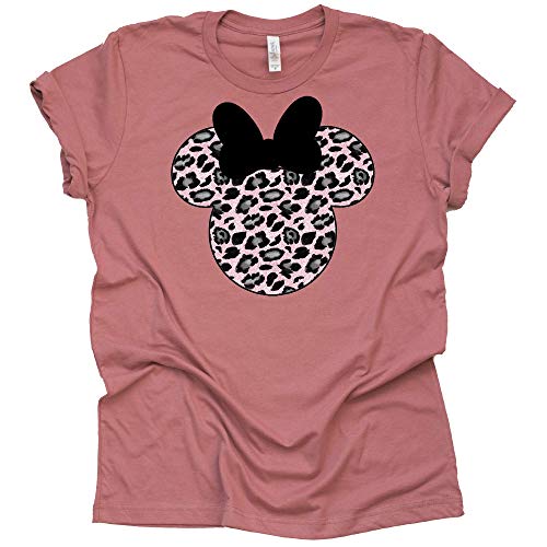 Leopard Rose Gold Mickey Shirt – Fun Graphic Tee for Adults