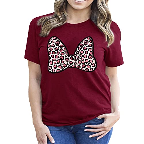 Minnie Mouse Leopard Print Safari Shirt for Casual Style