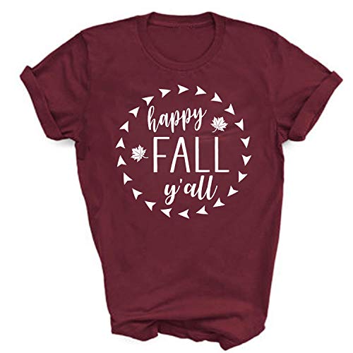 Happy Fall Y'all Shirt - Funny Autumn Leaves Tee
