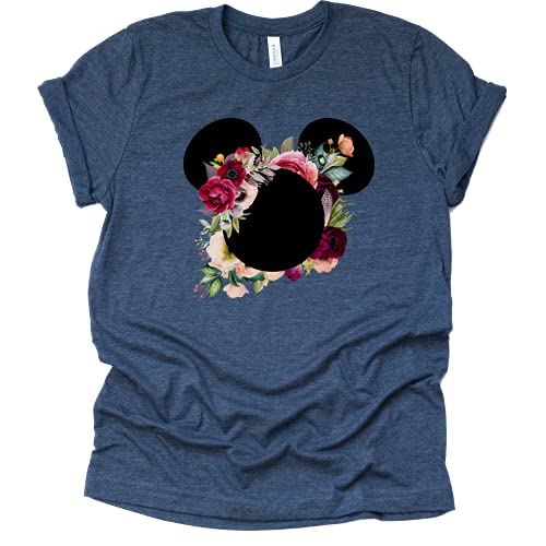 Mickey Floral Shirt - Boho Graphic Tee for Women