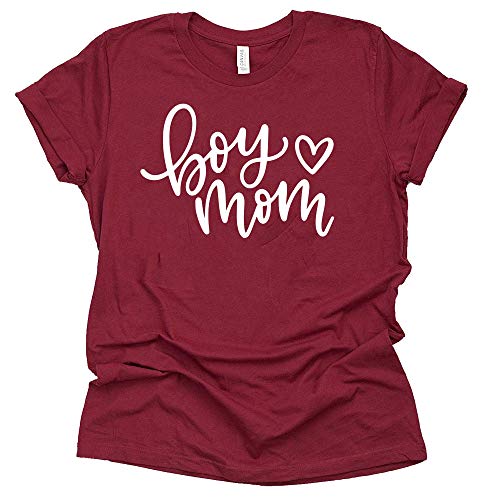 Boy Mom Casual Cotton Graphic Tee - 7 Colors Available