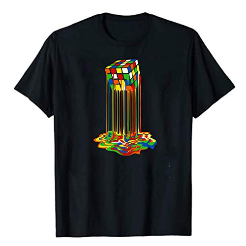 Melting Rubik's Cube 3D Puzzle T-Shirt – Colorful Graphic Tee