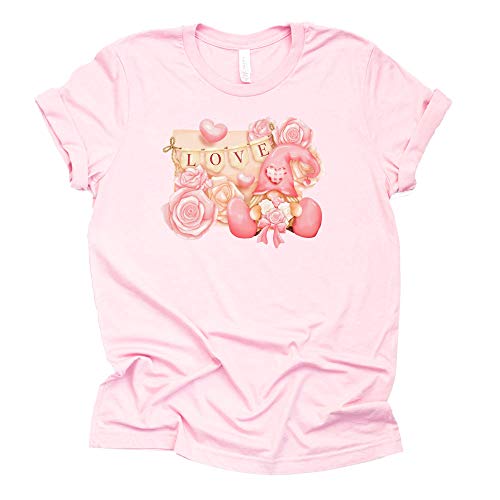 Love Roses Gnome Shirt - Valentine's Day Graphic Tee