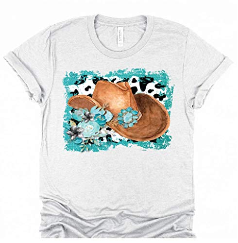 Cowgirl Hat Shirt – Fun Cow Print Summer Tee