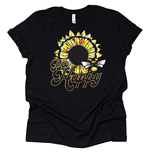 Bee Graphic Sunflower Shirt for Positive Vibes 🌻