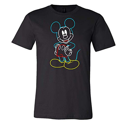 Mickey Mouse Neon Glow Graphic Shirt for Disney Fans