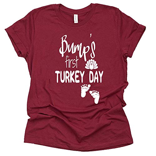 Bump's First Turkey Day Shirt - Pregnancy Announcement Tee