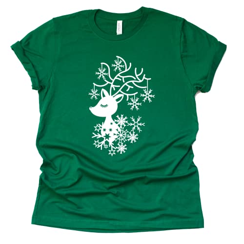 Reindeer Snowflake Shirt - Christmas Graphic Tee