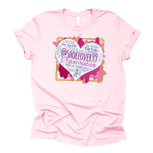 Shoelover99 Heart Word Art Graphic T-Shirt