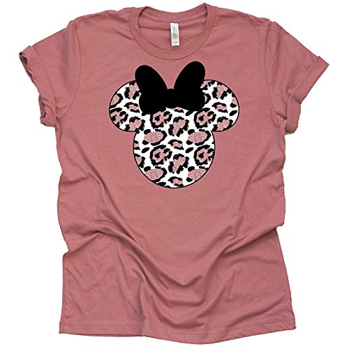 Leopard Rose Gold Mickey Shirt – Fun Graphic Tee for Adults