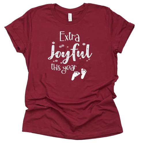 Christmas Pregnancy Announcement T-Shirt - Extra Joyful