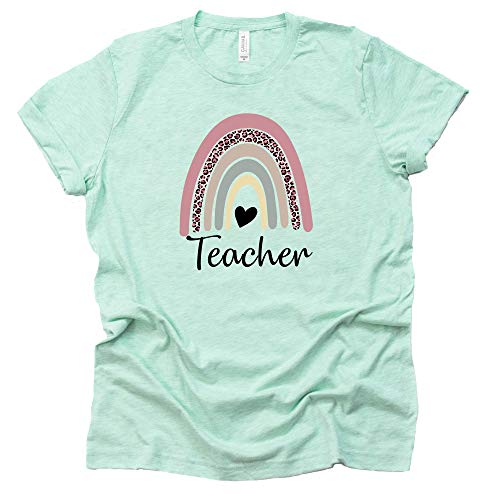 Rainbow Teacher Shirt for Women - Vintage Boho Style
