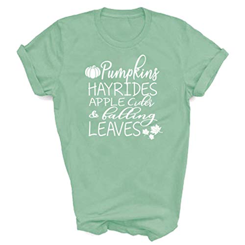 Pumpkins Hayrides Apple Cider Fall T-Shirt for Women