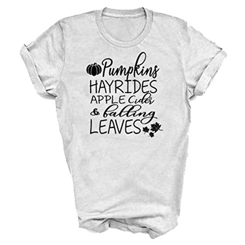 Pumpkins Hayrides Apple Cider Fall T-Shirt for Women