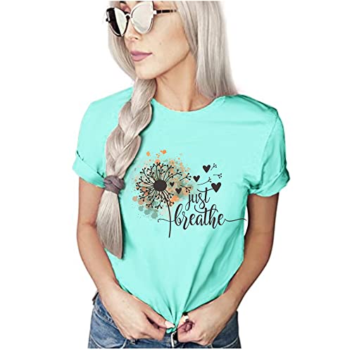 Just Breathe Dandelion Shirt | Vintage Wildflower Tee