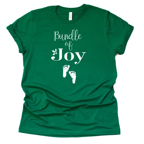 Christmas Maternity Shirt with Baby Feet Design