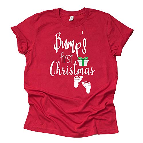 Bump's First Christmas Shirt - Cute Maternity Tee
