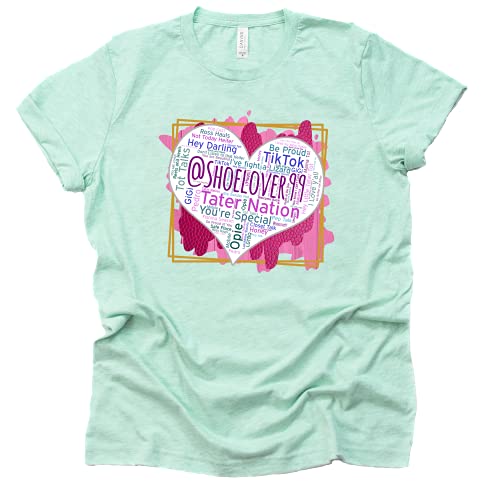 Heart Word Art T-Shirt for Tater Tot Lovers
