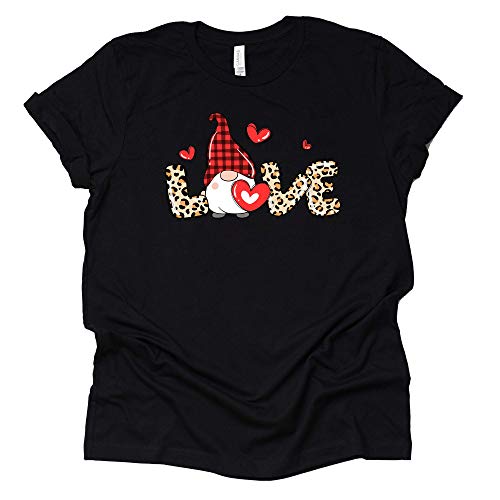 Love Gnome Shirt | Leopard Hearts Graphic Tee