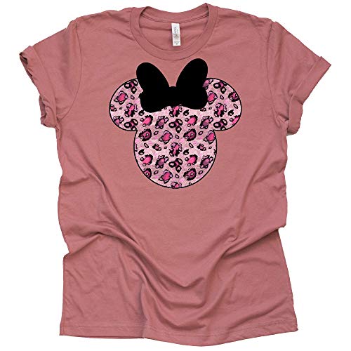 Leopard Rose Gold Mickey Shirt – Fun Graphic Tee for Adults