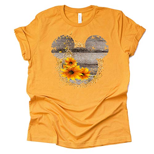 Driftwood Mickey Ears Sunflowers Shirt for Women & Teens
