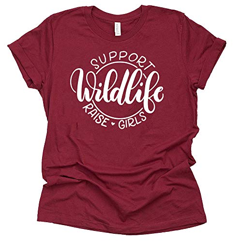 Support Wildlife Raise Girls T-Shirt - Cute Graphic Tee