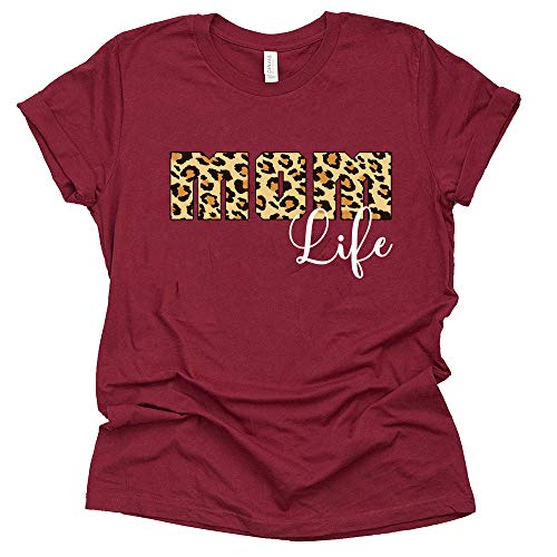 Mom Life Leopard Graphic T-Shirt for Stylish Casual Wear