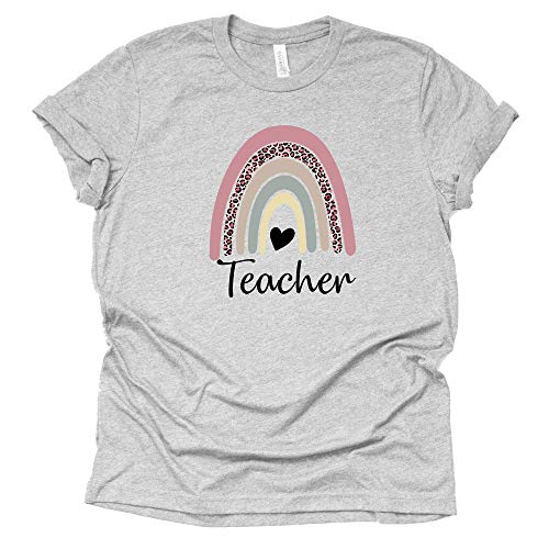 Rainbow Teacher Shirt for Women - Vintage Boho Style