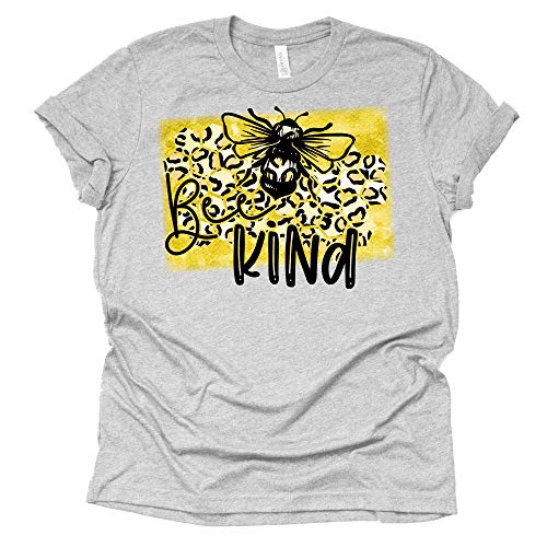 Bee Kind Leopard Graphic Shirt - Casual Tee for Everyone