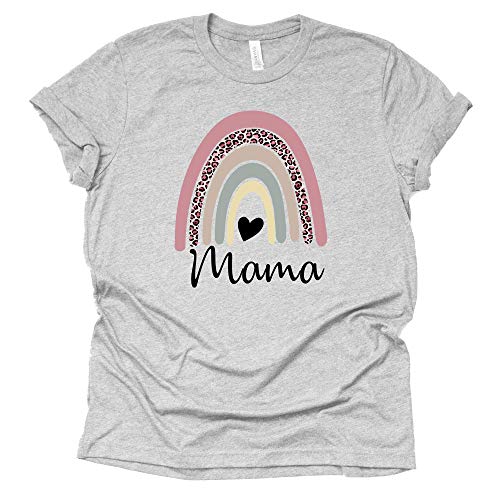 Mama Rainbow Shirt Casual Tee for Vintage Moms