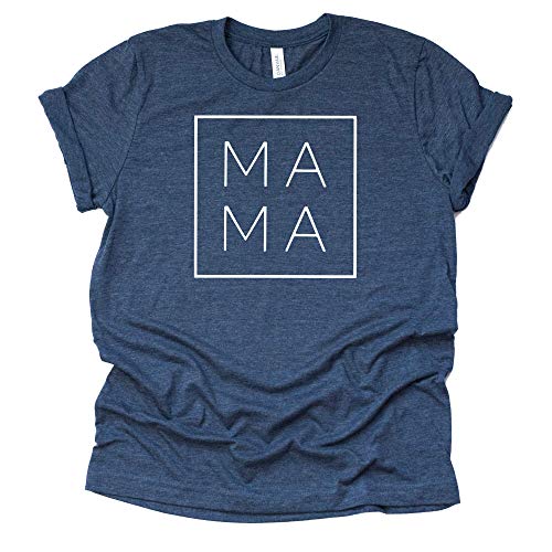 Mama Square T-Shirt Casual Letter Print Tee