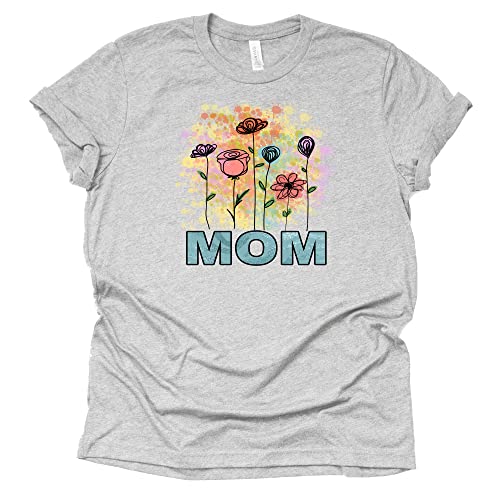 Wildflower Mom Shirt - Floral Graphic Tee for Women