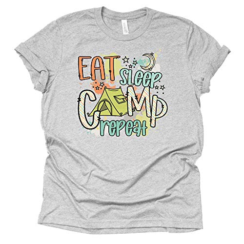 Eat Sleep Camp Repeat Shirt - Adventure Ready Tee