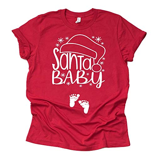Santa Baby Christmas Maternity Shirt for Moms