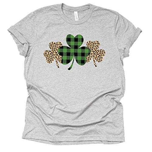 Buffalo Plaid Leopard Shamrock Shirt for St. Patrick's Day