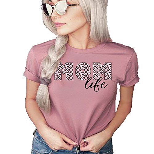Leopard Mom Life Shirt – Casual Graphic Tee for Women