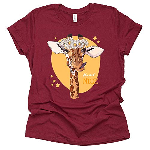 Giraffe Shirt - Funny Floral Design for Animal Lovers