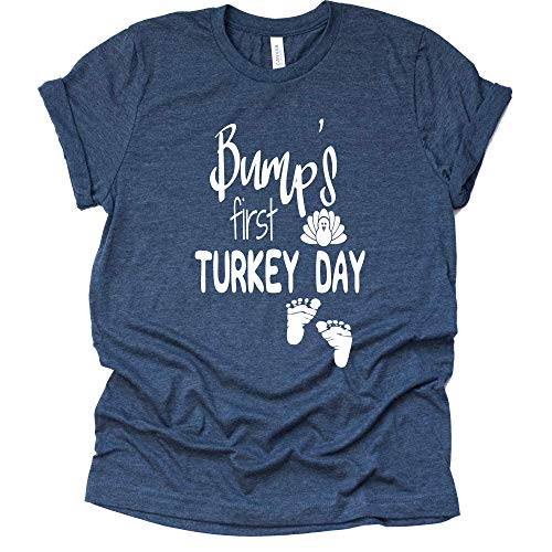 Bump's First Turkey Day Shirt - Pregnancy Announcement Tee