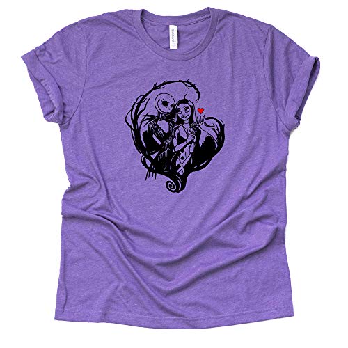 Nightmare Before Christmas Jack and Sally Shirt – Grey Tee
