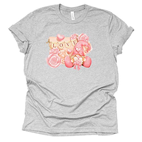 Love Roses Gnome Shirt - Valentine's Day Graphic Tee