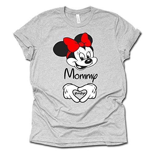 Minnie Mommy and Mickey Daddy T-Shirt Pregnancy Announcement